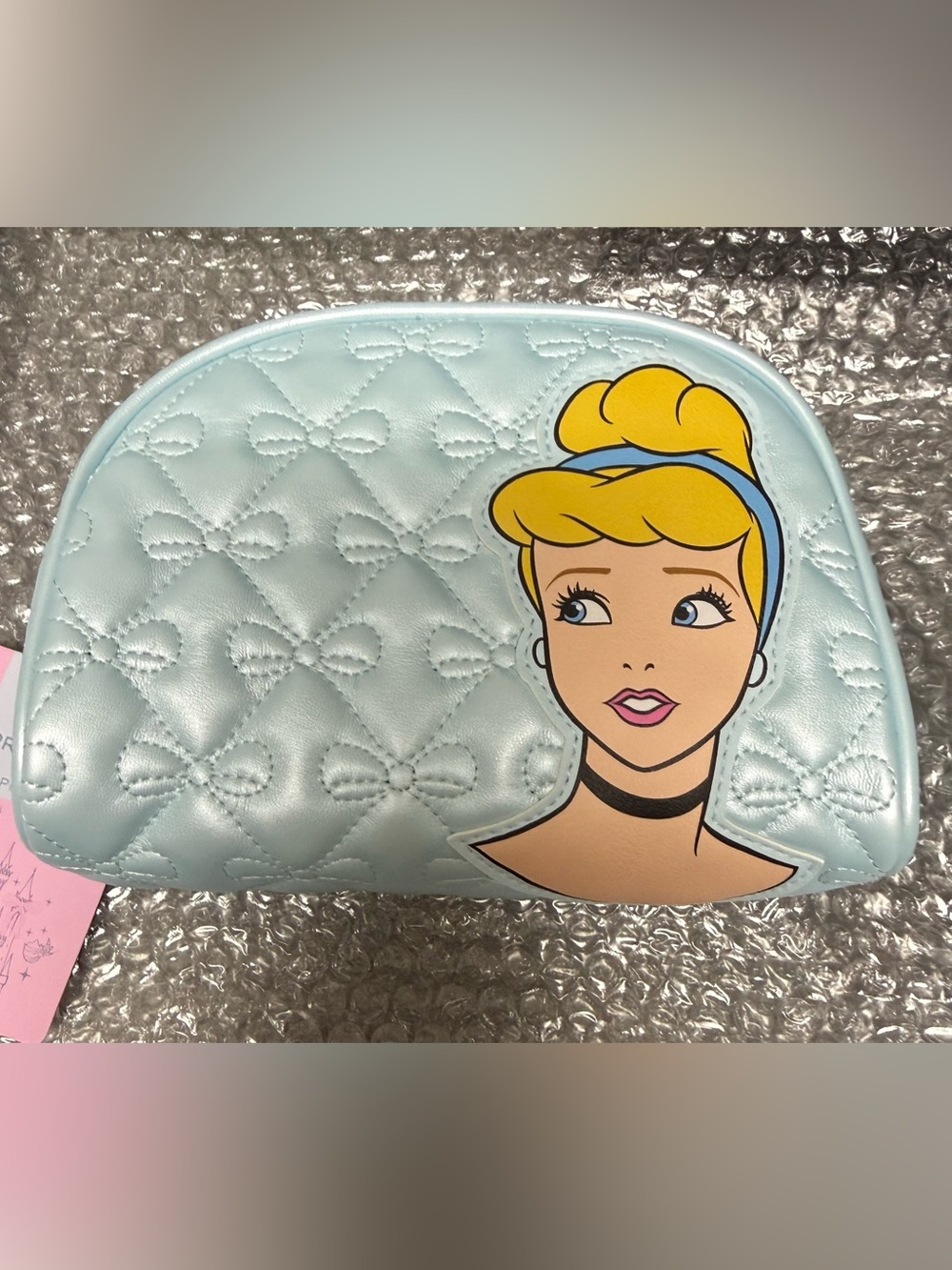 Primark x Disney Light Blue Quilted Cinderella Cosmetic Pouch *NWT